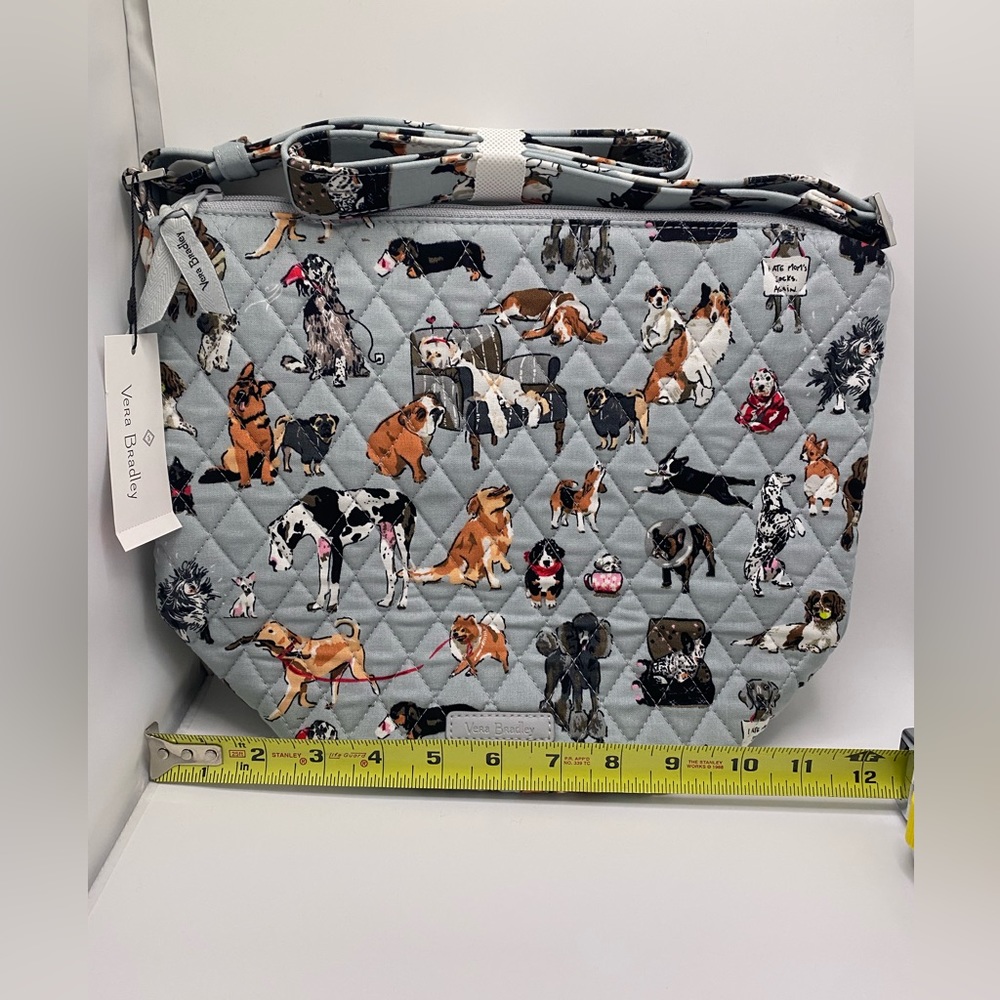 “Vera Bradley” Bucket Crossbody Bag in Cotton- (NWT) “Dog Show”Pattern - Picture 4 of 13